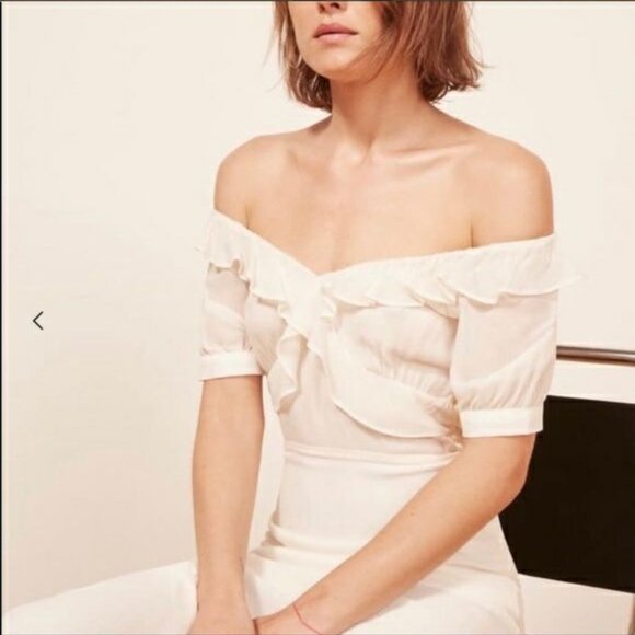 REFORMATION Ines Dress Ivory Reformation Maxi Dress Size -4  NWT- Never Worn - Picture 4 of 6